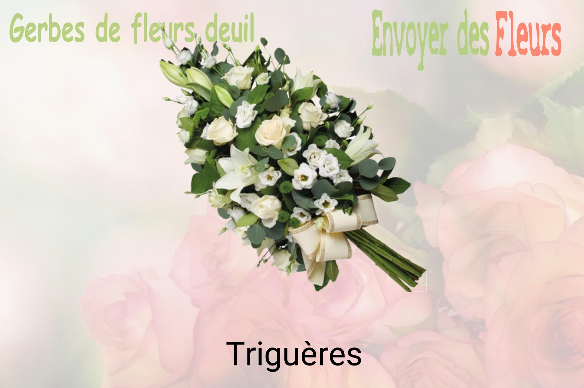 Gerbe de fleurs de deuil livrée à Triguères